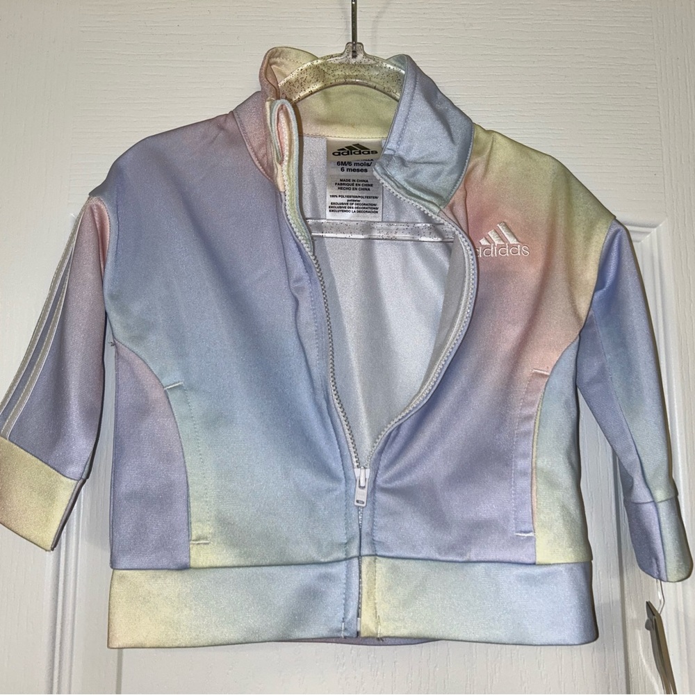 Adidas multi color tracksuit. NWT!